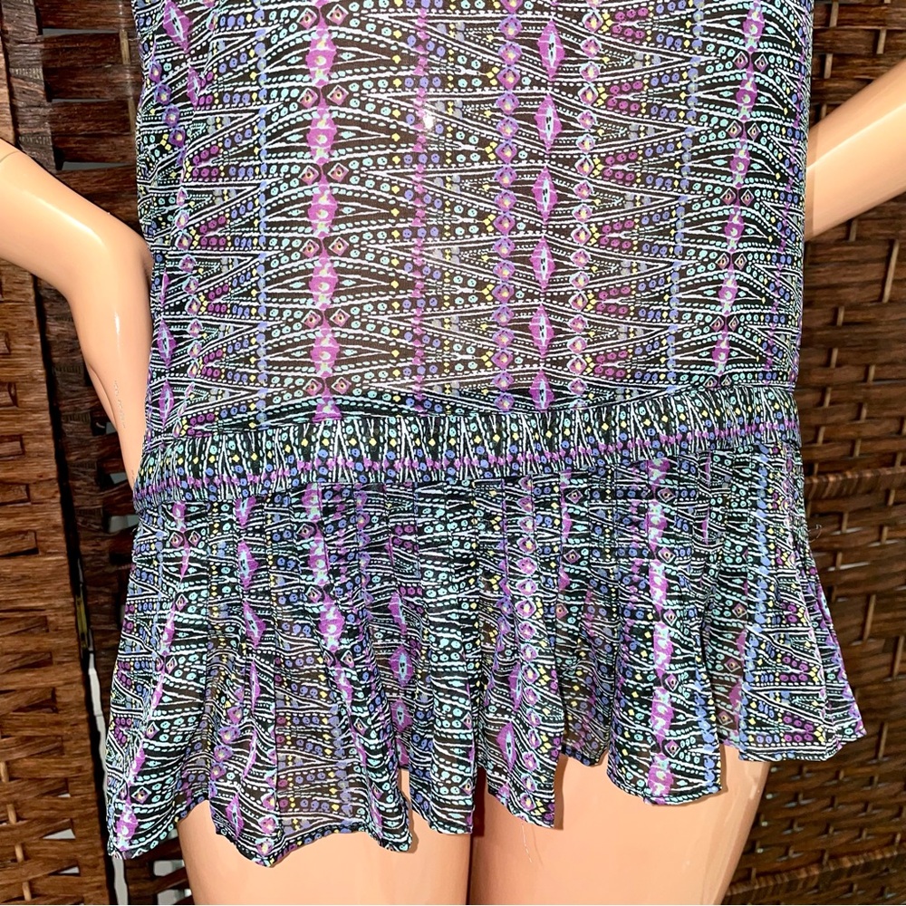 American Eagle Outfitters Multicolor Patterned Top, Size S. - Picture 5 of 6